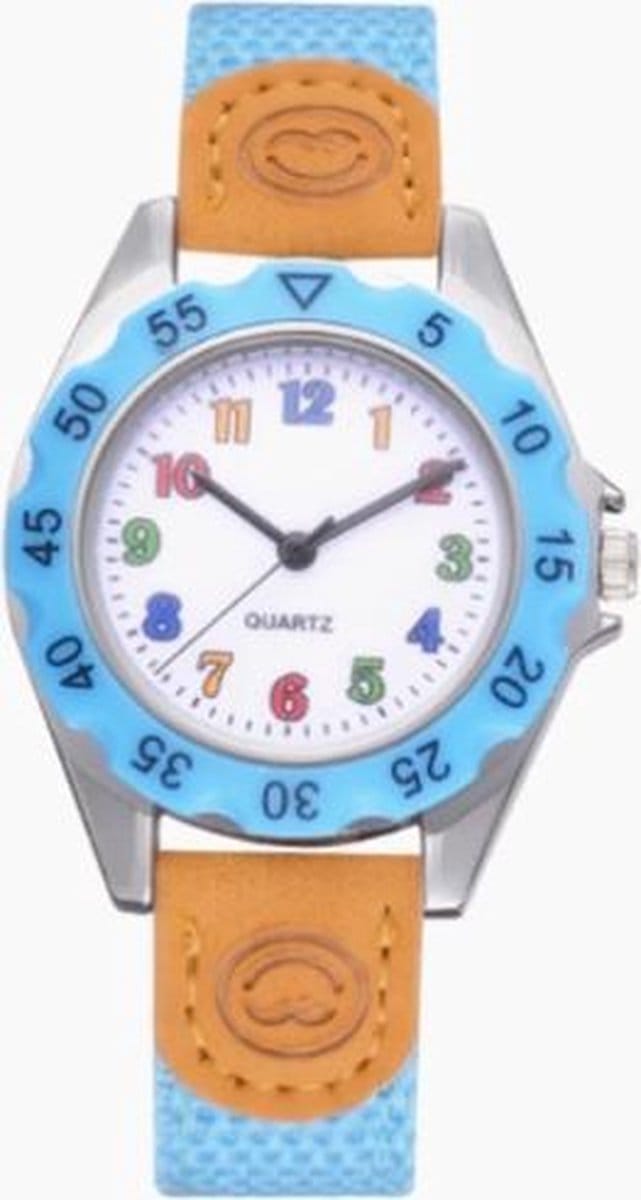 Kinderhorloge Lichtblauw Ø 30 mm I-deLuxe verpakking