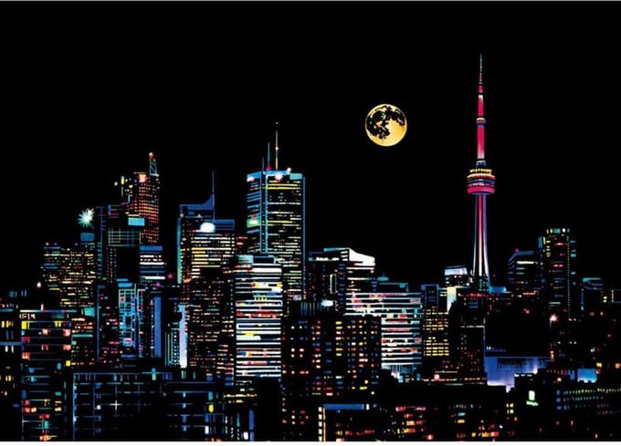 Scratch Art  Canada - 410 x 287 mm - Kras tekeningen - Scratch painting