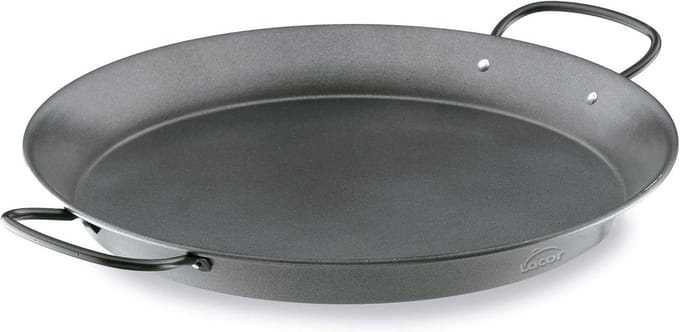 Koolstofstaal paella pan met antiaanbaklaag, 28 cm