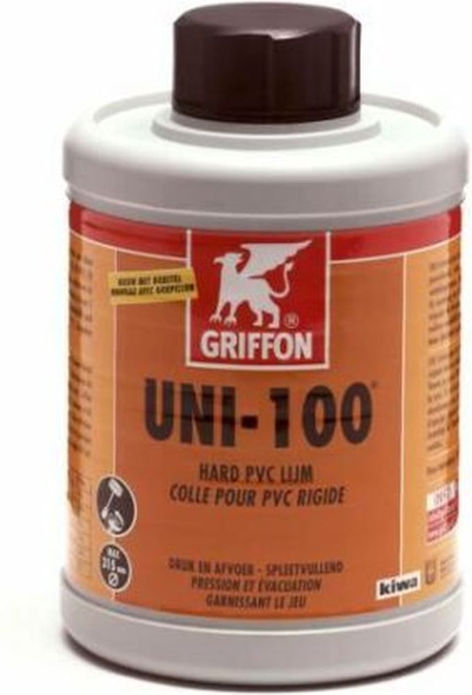 Griffon UNI-100 PVC-Lijm - Flacon met borstel - 250ml