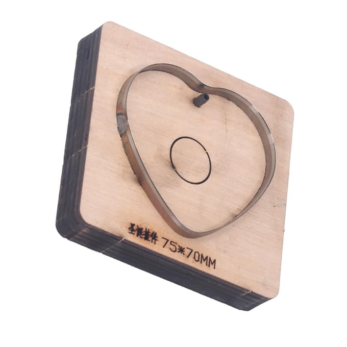 Lederen Ponsstans Hartvorm Legering Staal Hout Multifunctionele Snijmal Metalen Sjabloonmal beige