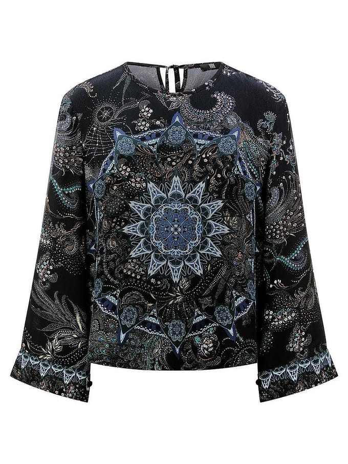 Blouse lange mouwen Van Riani blauw