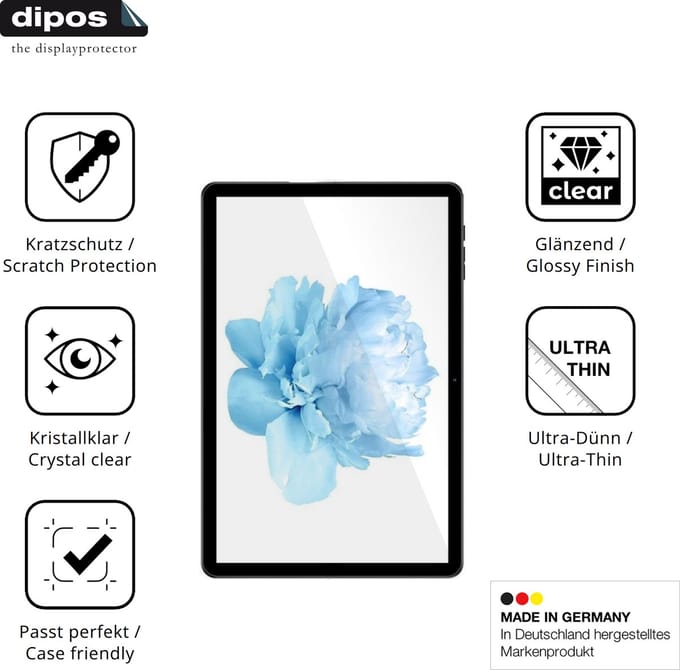 dipos – 2x Beschermfolie geschikt voor Headwolf WPad 5 | Krasbestendige & heldere Screenprotector Ultra-Thin