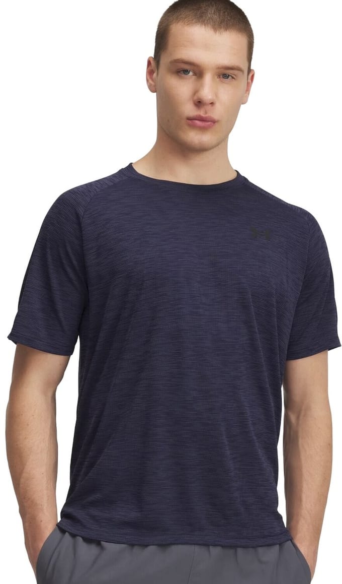 Under Armour Tech Textured Heren T-shirt 1382796-044 - Kleur Grijs - Maat XXL