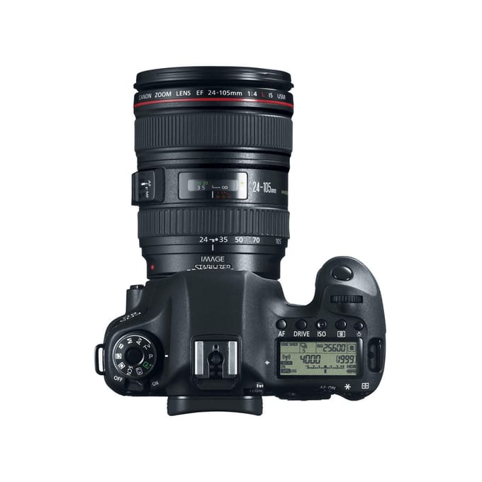 Canon EOS 6D Full Frame DSLR Camera + EF 24-105mm f/4L IS USM Zoomlens zwart