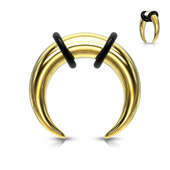 Taper PVD C-shape 1.6 mm - goud - LMPiercings