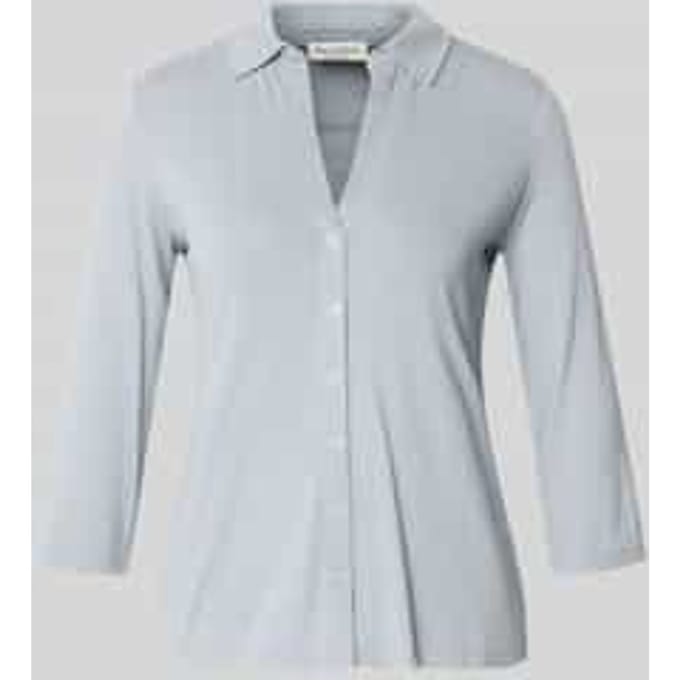Regular fit overhemdblouse van viscosemix