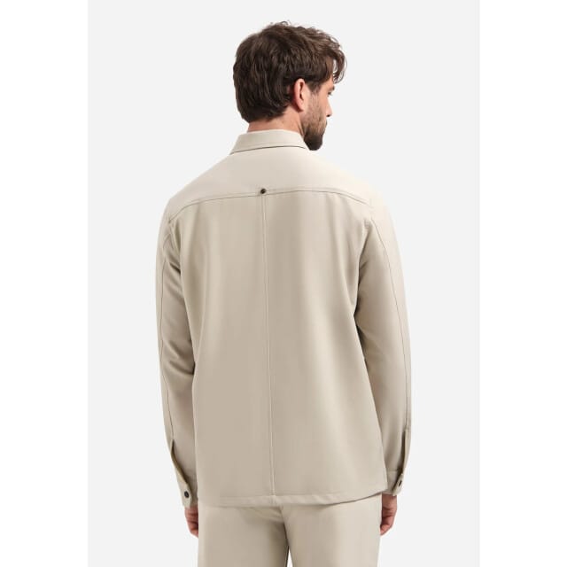 No Excess Overshirt full zipper stretch sedoc stone