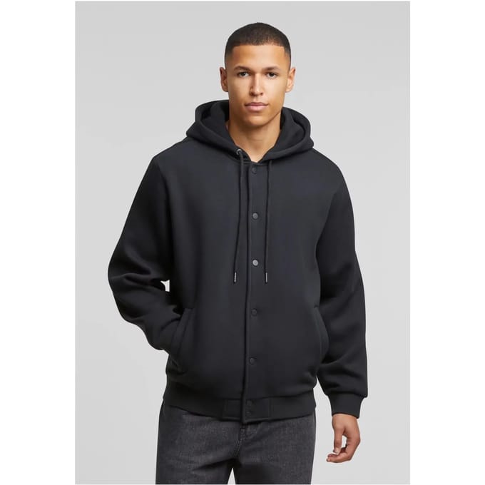 Urban Classics - Fluffy Fleece Hood Jacket - M - Zwart