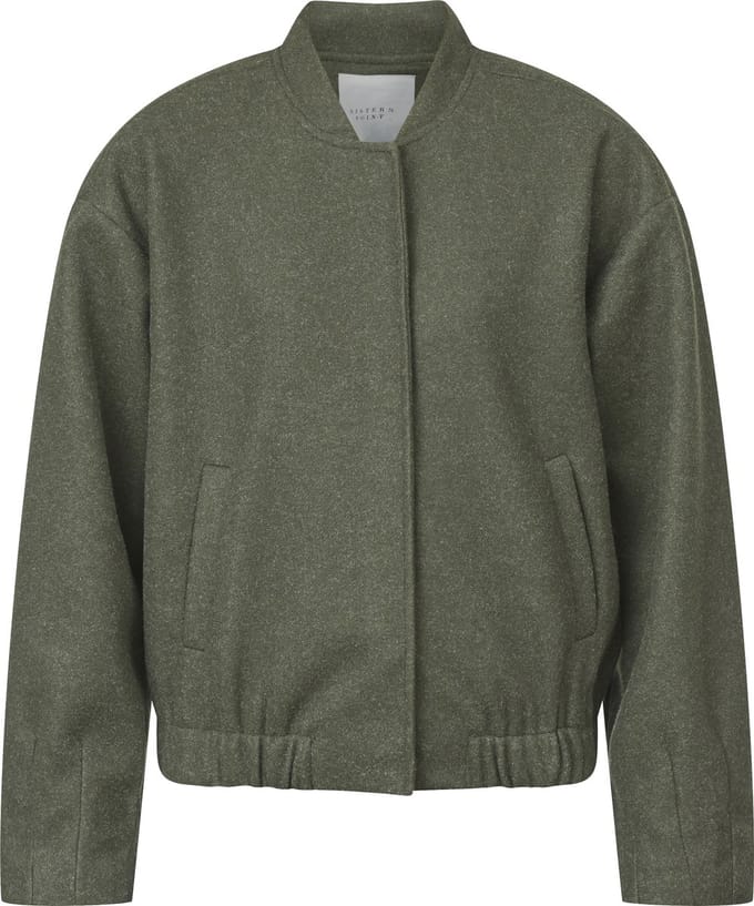 SISTERS POINT Vabaia-bomber - Dames Jas - Khaki mel. - Maat S