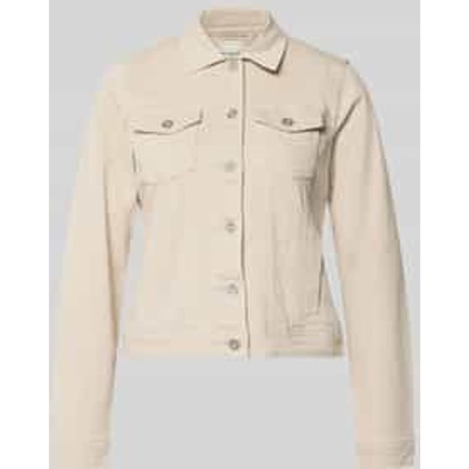 regular fit jeansjack van katoenmix