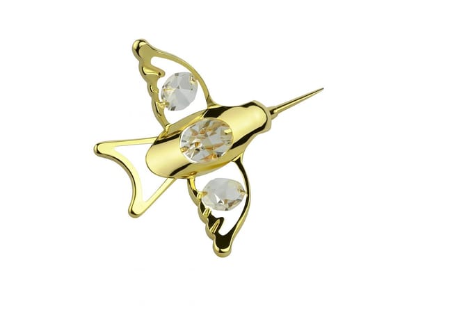 24K goud verguld Kolibri met Swarovski kristallen