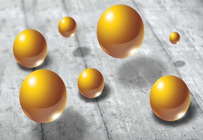 Fotobehang Abstract Modern Design Spheres | XL - 208cm x 146cm | 130g/m2 Vlies