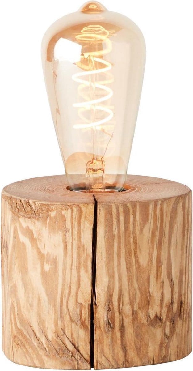 Brilliant Trabo - Tafellamp - Hoogte 10 cm - Ø 10 cm - E27 max 1x25W - Hout
