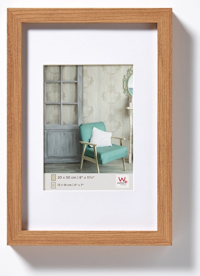 walther+ design EA030P Wissellijst Papierformaat: 20 x 30 cm Lichtbruin