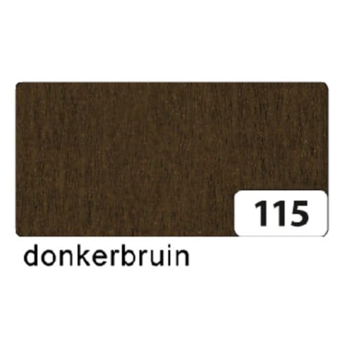 Crêpepapier folia 50x250cm 10vel 115 Chocoladebruin