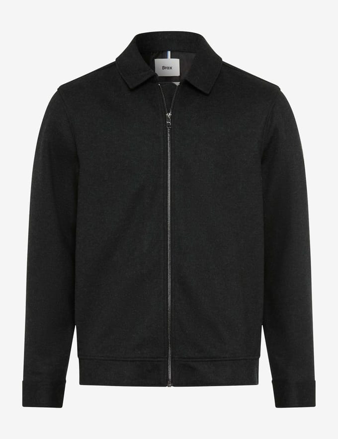 Brax Heren Shirt  Style SANTIAGO cement, donkergrijs, maat S