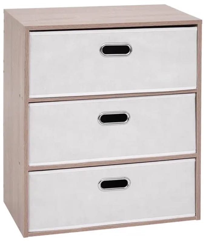 5Five Bureautoren - Opberger - Bureaubrievenbak - Bureauhouder - 3 lades - 50x30x60cm - Grijs