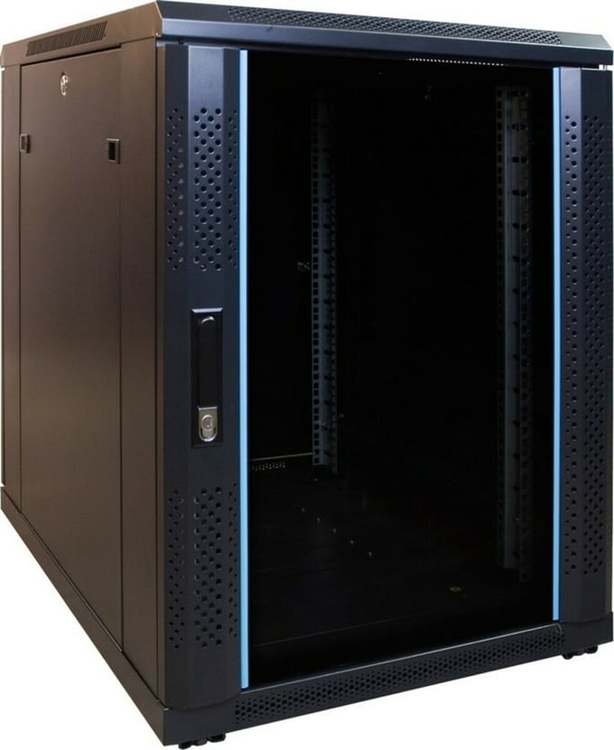 DSIT 15U mini serverkast met glazen deur 600x800x860mm (BxDxH) - serverbehuizing - serverrack - 19 inch