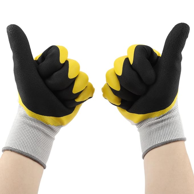 1 paire de gants de jardinage antidérapants et résistants à l'usure yellow