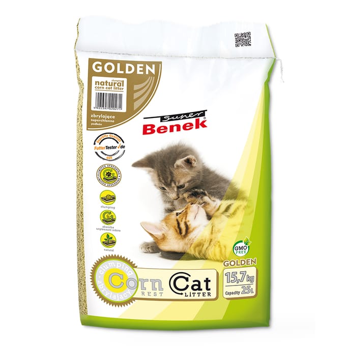25 l Super Benek Corn Cat Golden kattenbakvulling