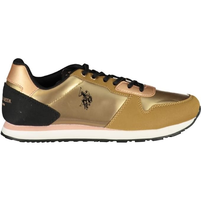 Metallic Lage Sneakers Roségoud Stijl