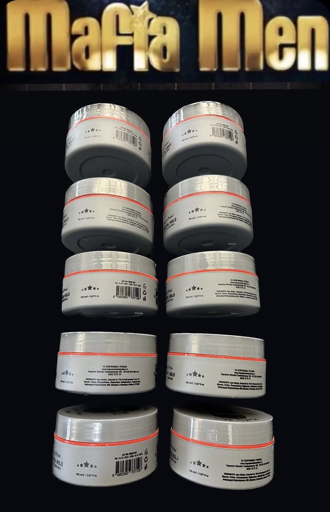 5+5 Gratis 10 Pack- Mafia Men Haarwax 6 Privé (10-Pak Privé 1500 ml).