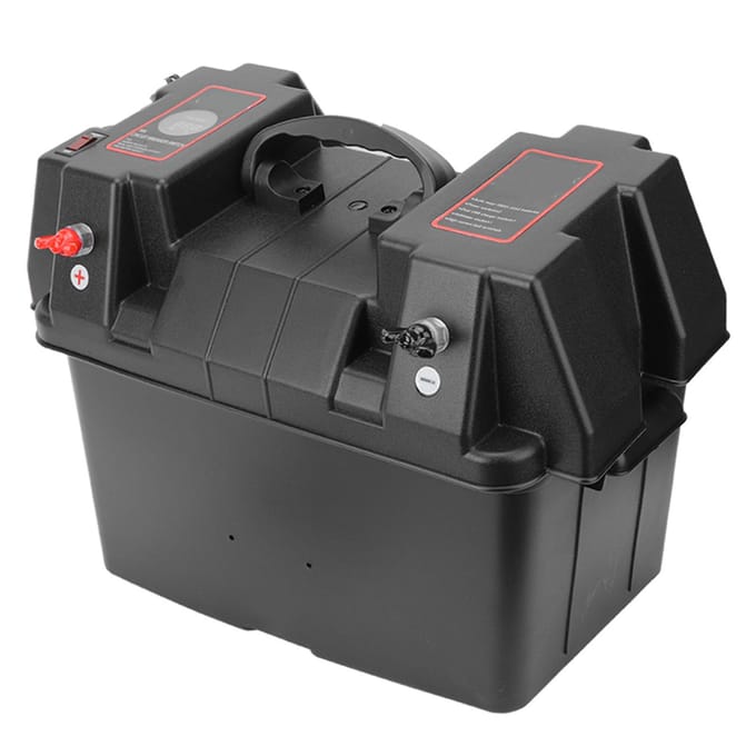 Boîte à batterie intelligente multifonctionnelle 12V Chargeur de voiture USB avec voltmètre pour voiture, bateau, camping-car