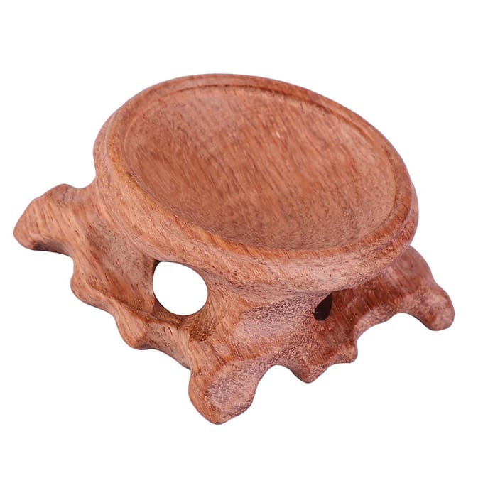Delicate Kristallen Bol Basis Spelen Met Walnoot Stuk Massief Houten Basis Kalebas Ei Snijwerk(Rozenhout) brown