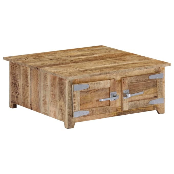 vidaXL - Salontafel - 70x70x30 - cm - massief - mangohout