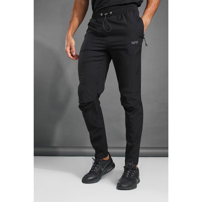Heren Active Gym Tapered Fit Jogger | Black | Size Small