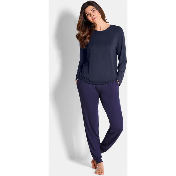Zachte loungewear-set - marine - Gr. 48 van Goldner Fashion