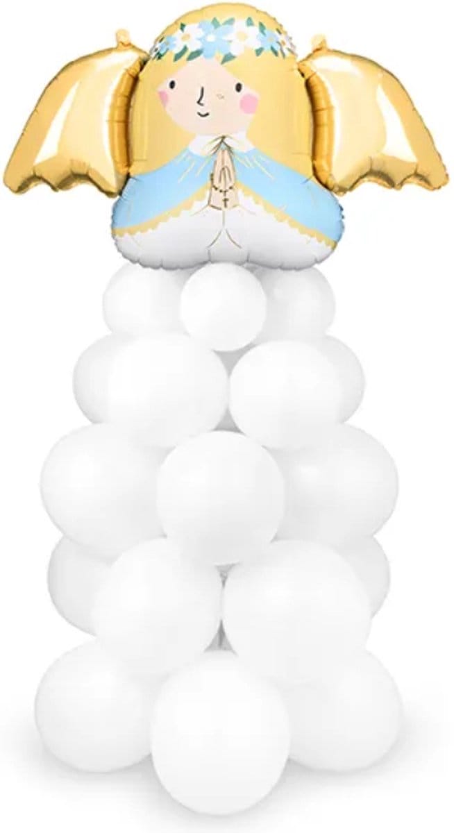 PartyDeco - DIY Ballonnen Engel - 140 x 70 cm - communie versiering - communie