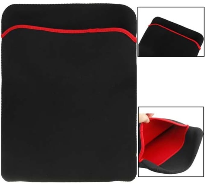 Zachte hoes voor 14 inch laptop (zwart)