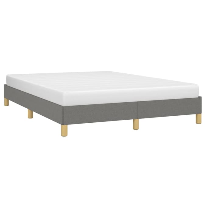 vidaXL - Bedframe - zonder - matras - stof - donkergrijs - 160x200 - cm