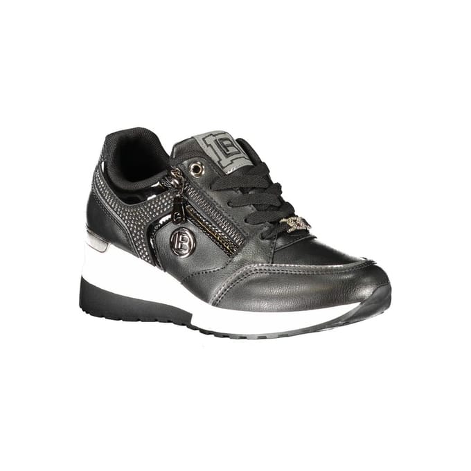 Laura Biagiotti Zwarte Polyurethaan Dames Sneakers