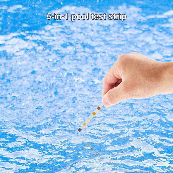 5 In 1 Zwembad SPA Teststrips Chloor pH Alkaliteit Waterhardheid Testen Healthwater Pool wit