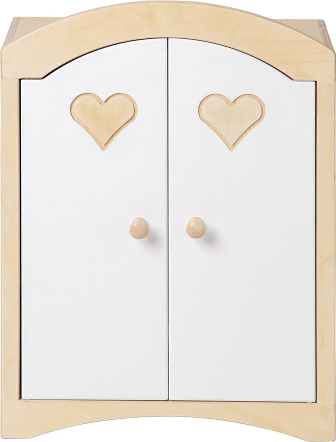 Van Dijk Toys houten Poppenkledingkast - Wit