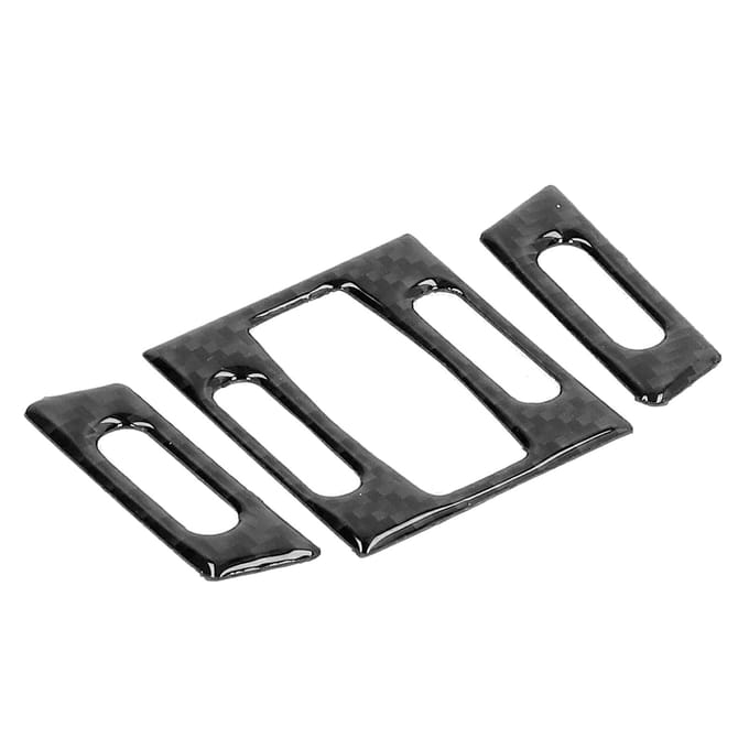 3 stuks Koolstofvezel Interieur Luchtuitlaat Sierkap Passend voor 5 Serie E60 E61 2004‑2010 gray