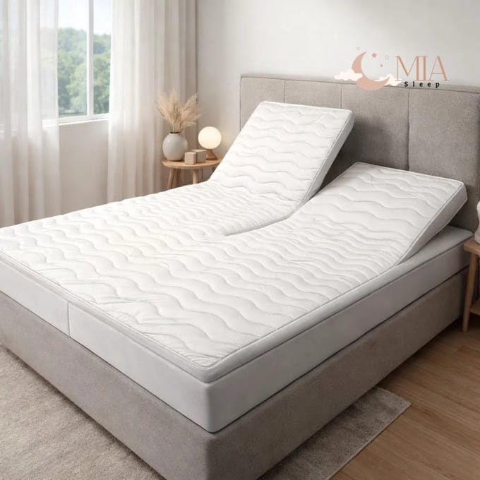 MIA Sleep Topper met Split - 200x200 - Topdekmatras - 7 cm dik - HR Koudschuim