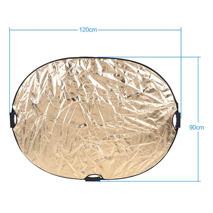 90*120cm 5in1 schijfvormige fotografie studio videolichtreflector black