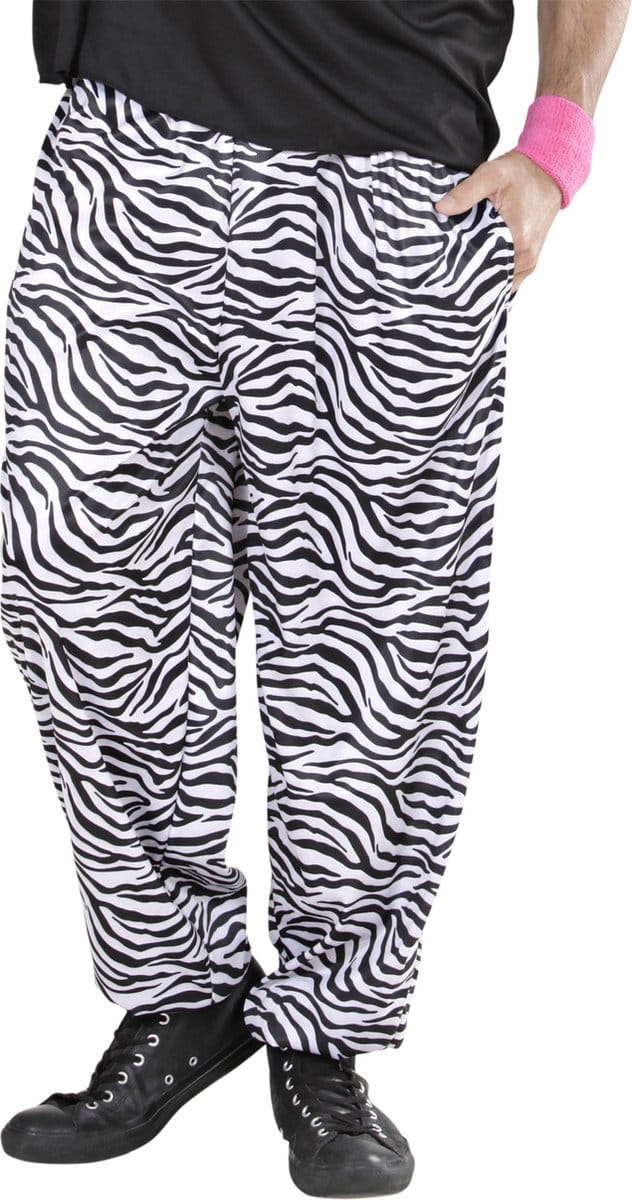 Foute discobroek zebra print