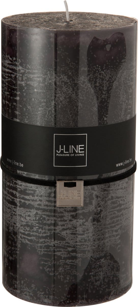 J-Line cilinderkaars - zwart - XXL - 150U - 6 stuks