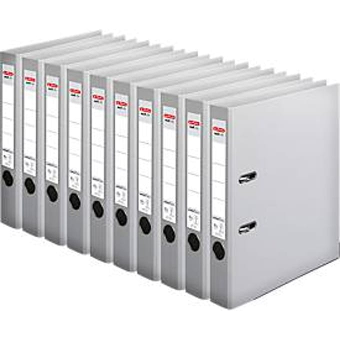 herlitz ordner maX.file protect plus, A4, rugbreedte 50 mm, 10 stuks, grijs