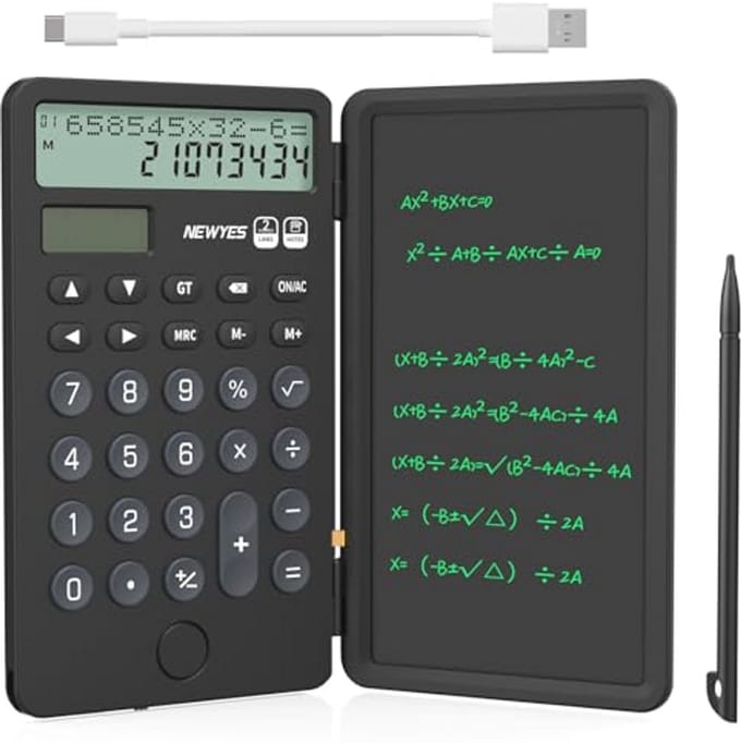 Draagbare Calculator met Notepad en 12-cijferig Display