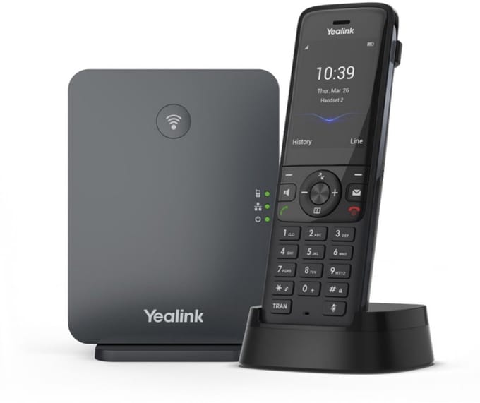 Yealink W78P - cordless phone / VoIP phone - with Bluetooth interface with caller ID - 3-way call capability