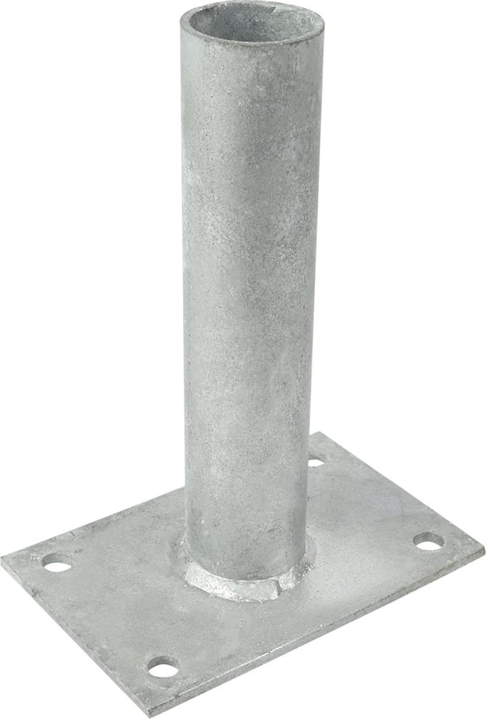 Wovar Ronde paalhouder op plaat Ø44 mm x 15 cm | Per Stuk
