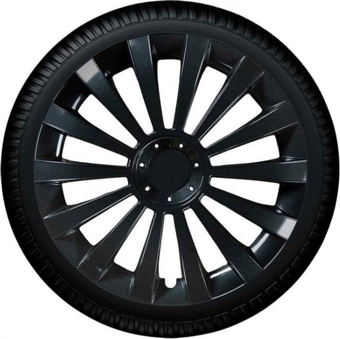 Tip-it Wieldoppen 16 inch - 4 stuks - Kliksysteem - Zwart