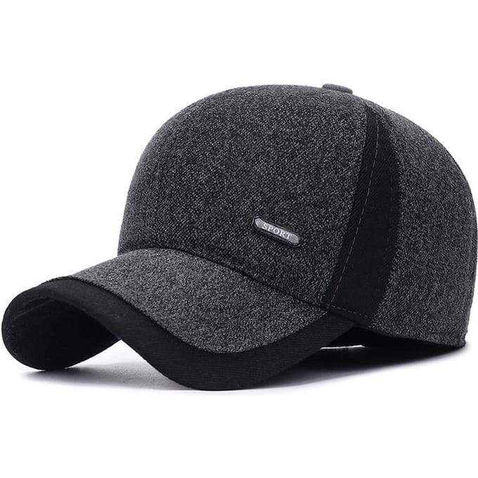Auturnn Dikke Warme Heren Winter Baseballpet Met Oorkleppen gray