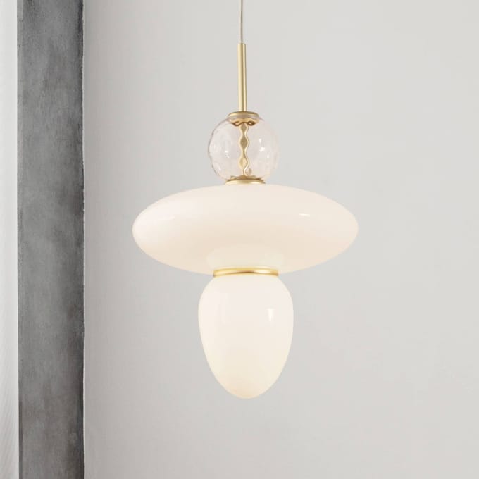 Nuura Aps Nuura Rizzatto 43 hanglamp, messing/wit